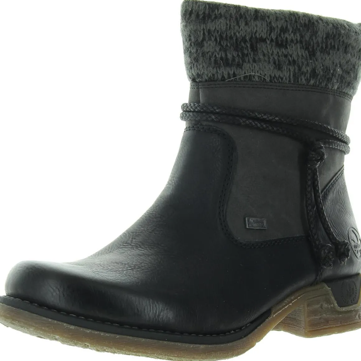 Faux Fur Lined Leather Mid-Calf Boots