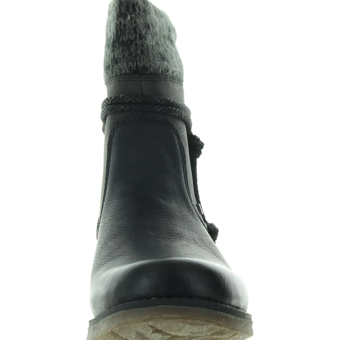 Faux Fur Lined Leather Mid-Calf Boots