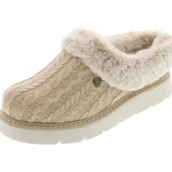 Faux Fur Lined Slide Slippers