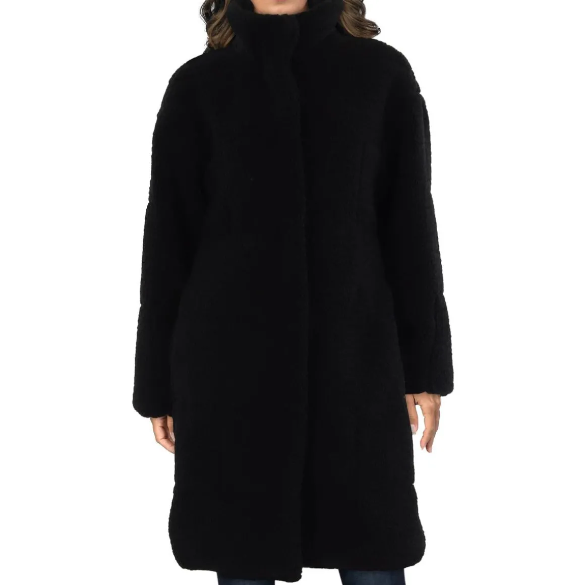 Faux Fur Midi Teddy Coat