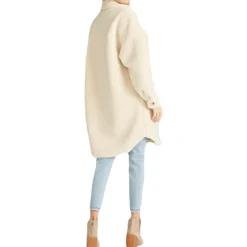 Faux Fur Mid-Length Button Down Shacket