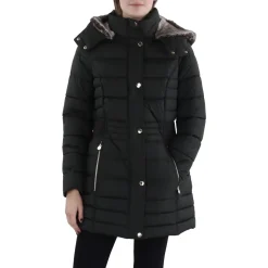 Faux Fur Trim Hooded Puffer Jacket