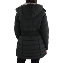 Faux Fur Trim Hooded Puffer Jacket
