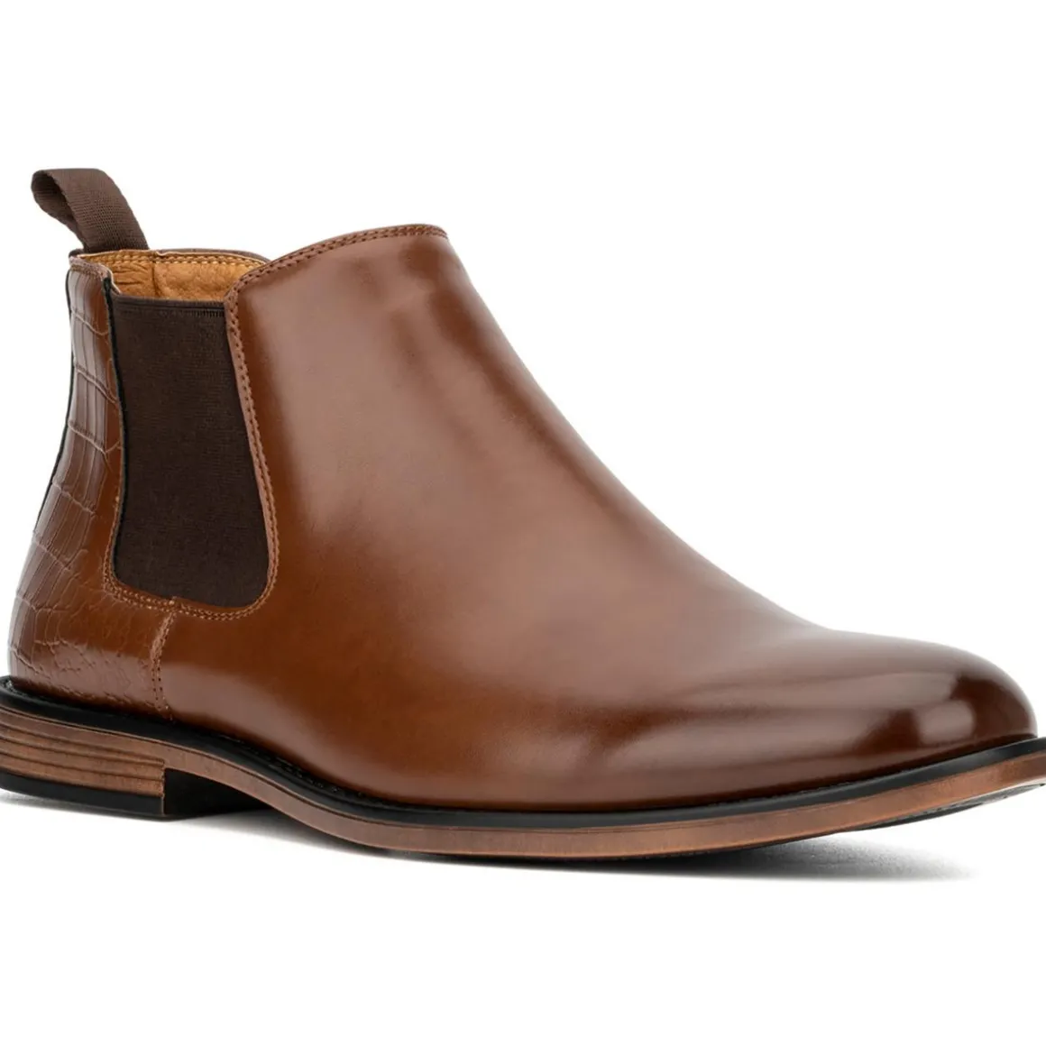 Faux Leather Ankle Chelsea Boots