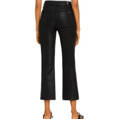 Faux Leather Ankle High-Waist Pants