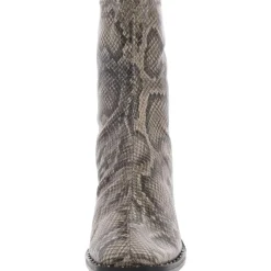 Faux Leather Block Heel Booties