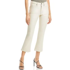 Faux Leather Crop Bootcut Pants