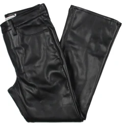 Faux Leather Crop Bootcut Pants