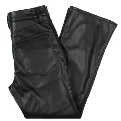 Faux Leather Crop Bootcut Pants