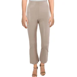 Faux Leather Cropped Flared Pants