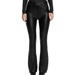 Faux Leather High Rise Bootcut Pants