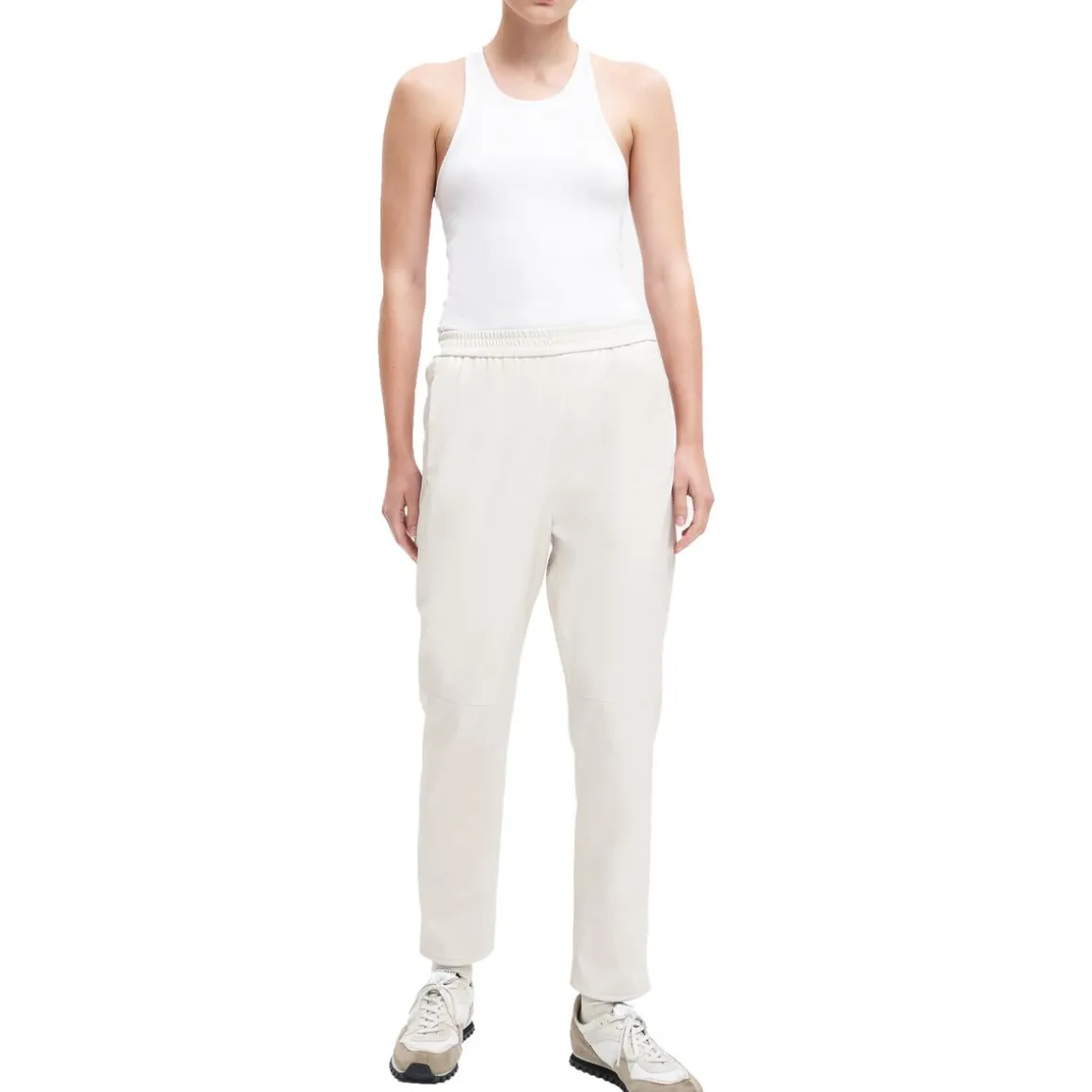 Faux Leather High Rise Jogger Pants
