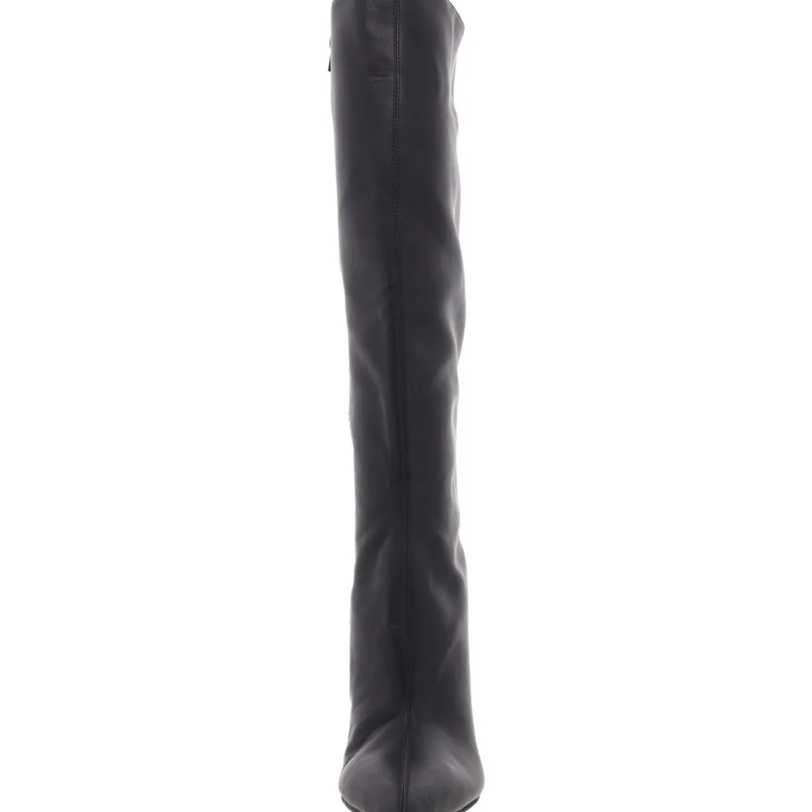 Faux Leather Knee-High Wedge Boots
