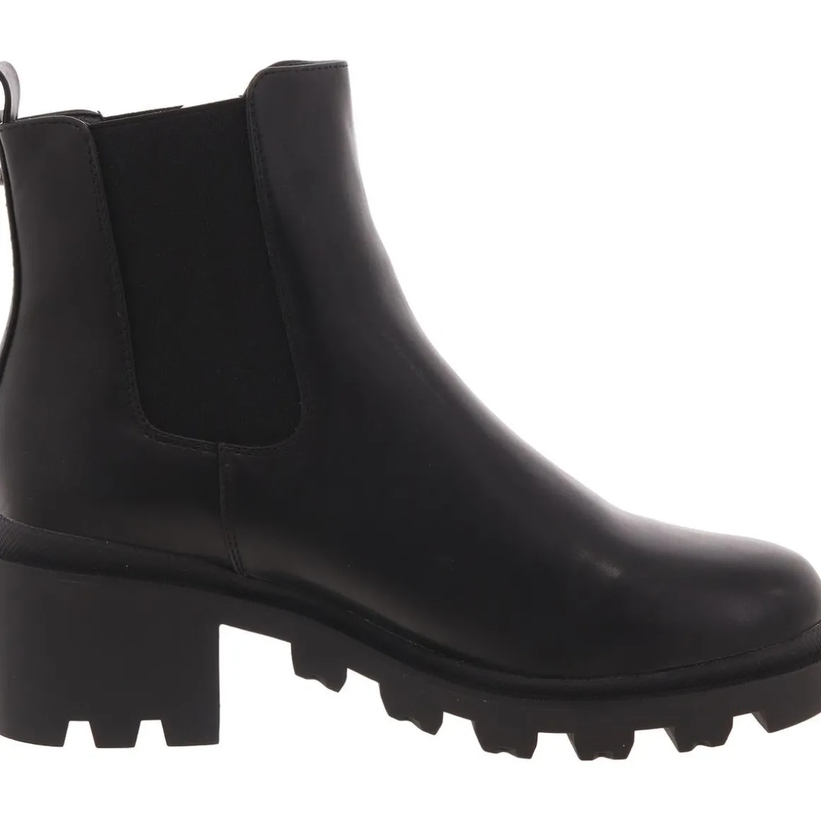 Faux Leather Lugged Sole Chelsea Boots
