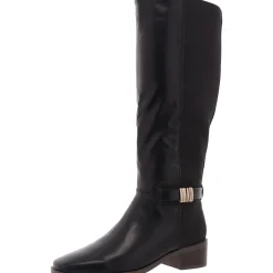 Faux Leather Mid-Calf Boots