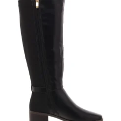 Faux Leather Mid-Calf Boots