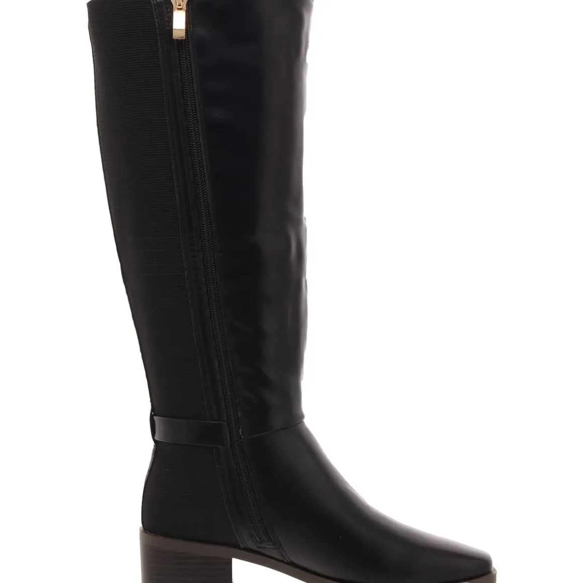 Faux Leather Mid-Calf Boots