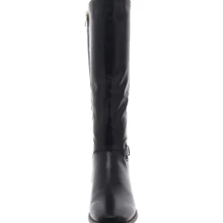 Faux Leather Mid-Calf Boots