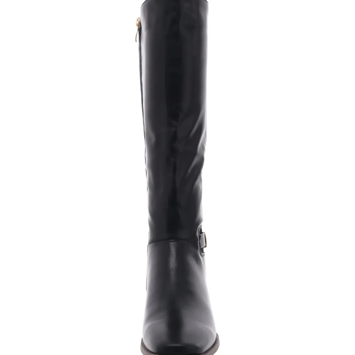 Faux Leather Mid-Calf Boots