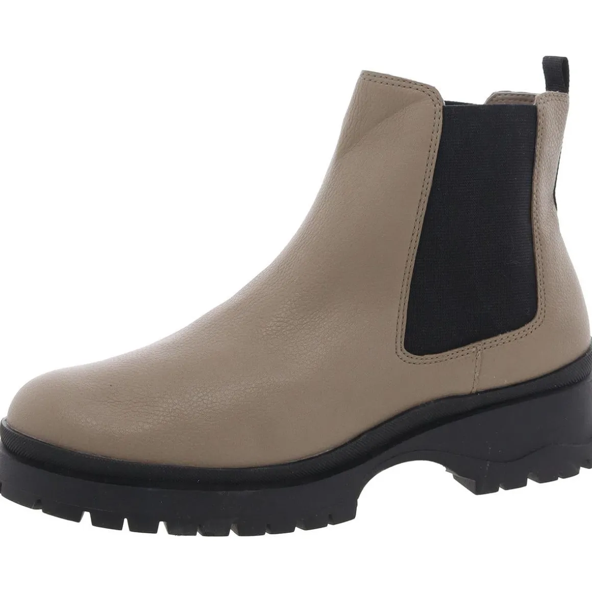 Faux Leather Pebbled Chelsea Boots