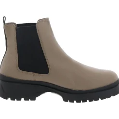 Faux Leather Pebbled Chelsea Boots