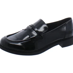 Faux Leather Penny Loafers