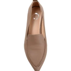 Faux Leather Pointed Toe Loafers