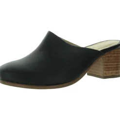 Faux Leather Round toe Block Heels