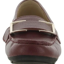 Faux Leather Round Toe Moccasins
