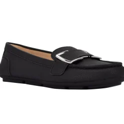 Faux Leather Round Toe Moccasins