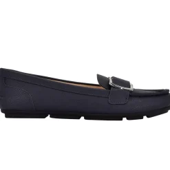 Faux Leather Round Toe Moccasins