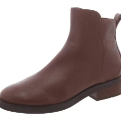 Faux Leather Solid Ankle Boots