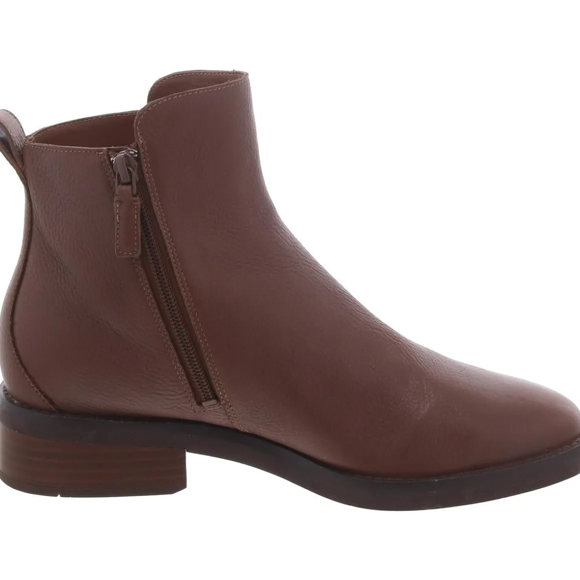 Faux Leather Solid Ankle Boots