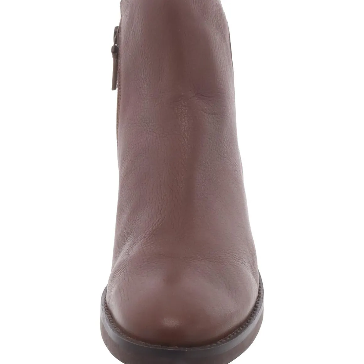 Faux Leather Solid Ankle Boots