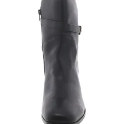 Faux Leather Solid Mid-Calf Boots
