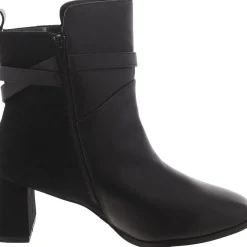 Faux Leather Solid Mid-Calf Boots