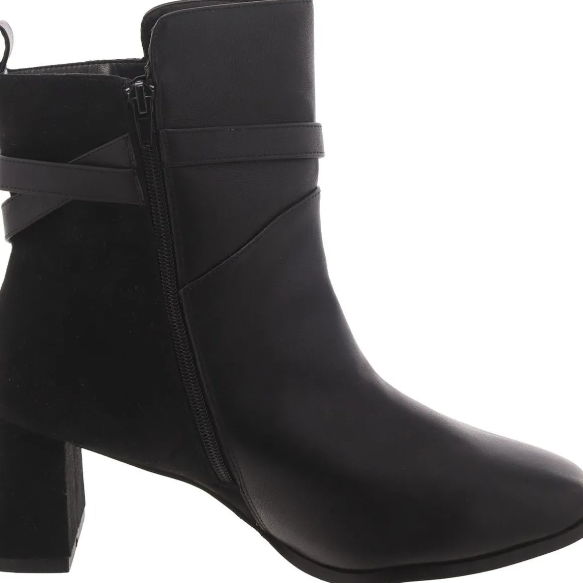 Faux Leather Solid Mid-Calf Boots