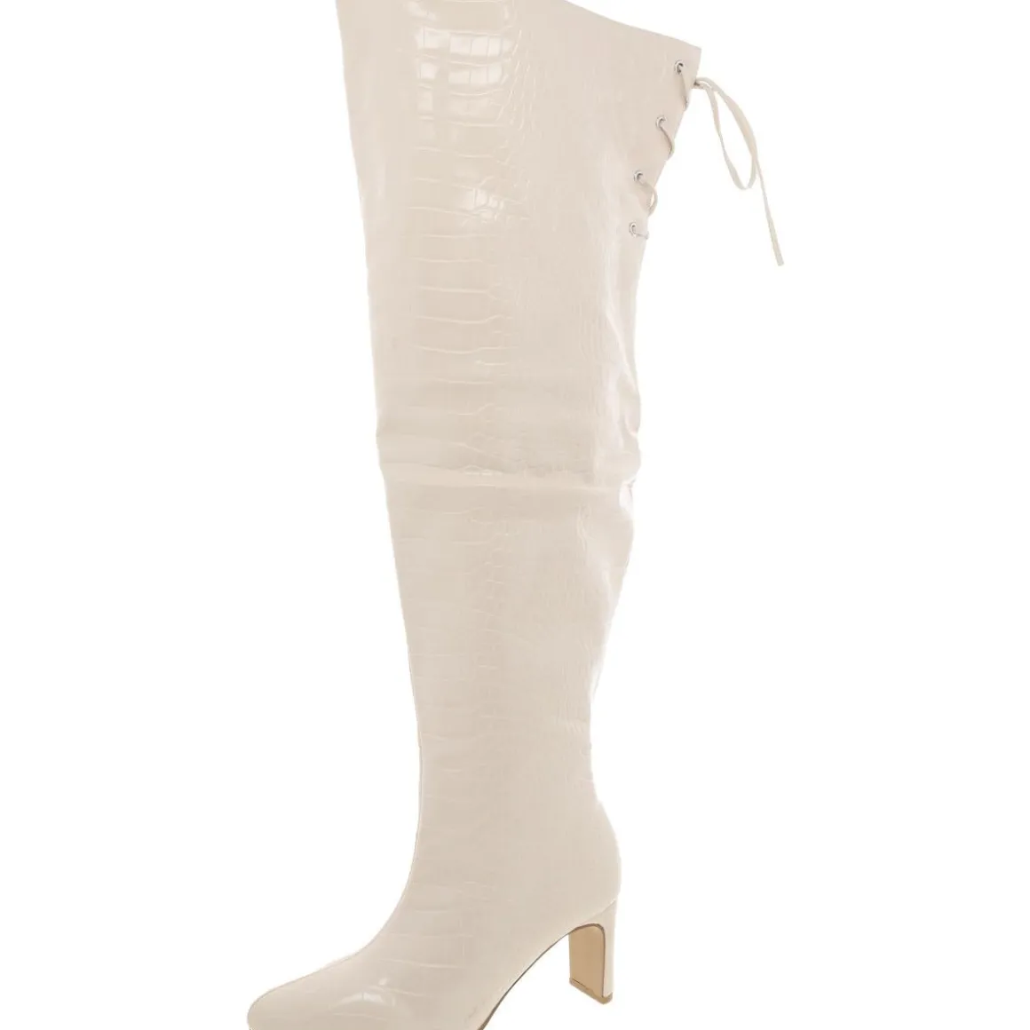 Faux Leather Solid Over-The-Knee Boots