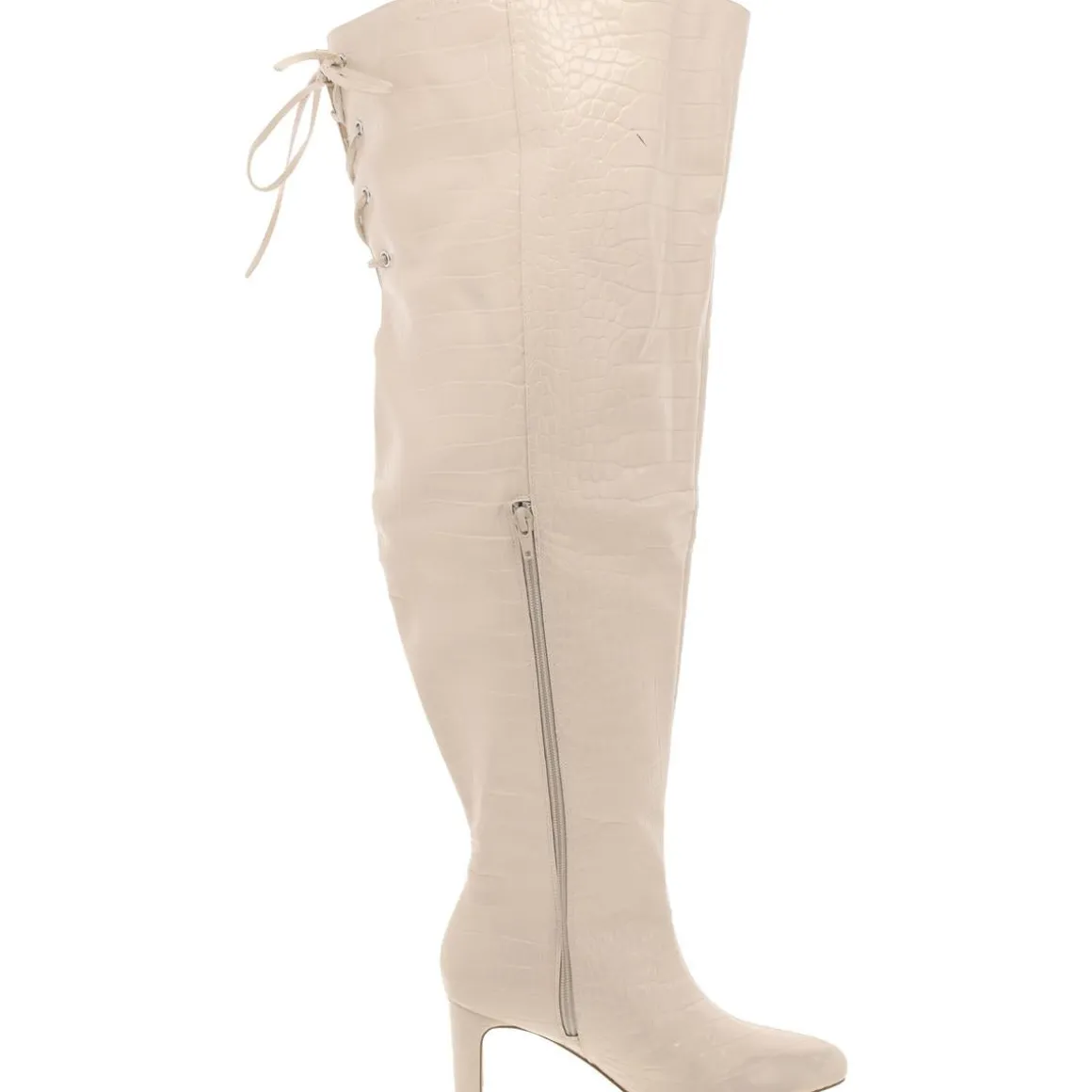 Faux Leather Solid Over-The-Knee Boots