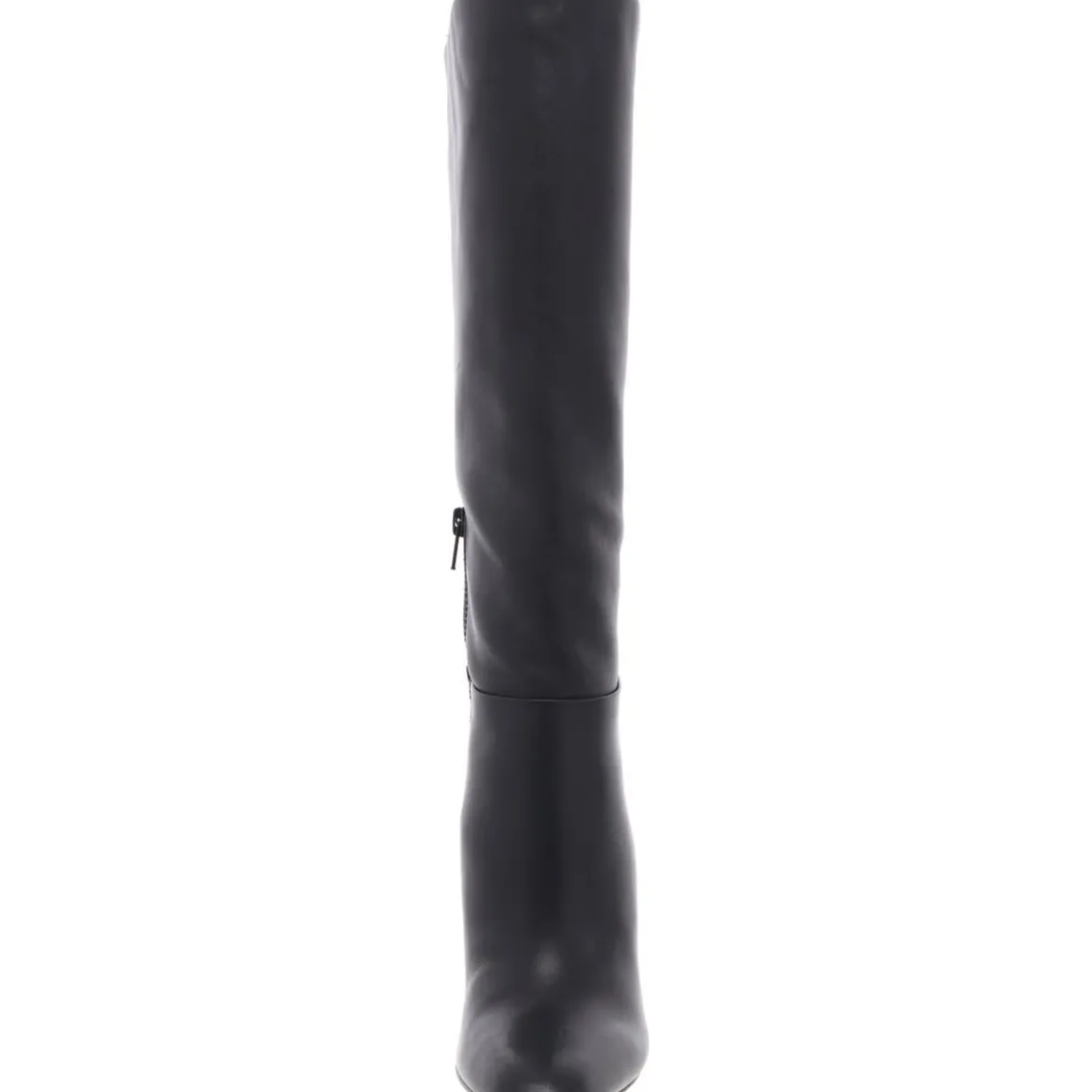 Faux Leather Toe Cap Knee-High Boots