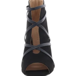 Faux Leather Trim Faux Suede Booties