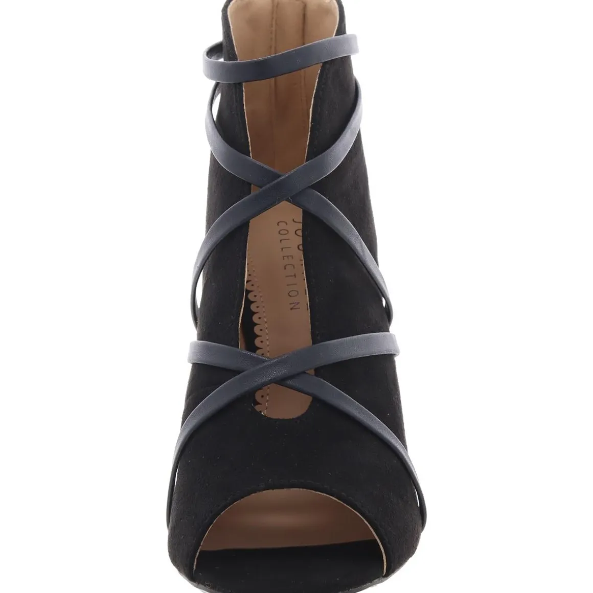 Faux Leather Trim Faux Suede Booties