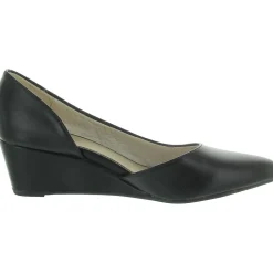 Faux Leather Wedge D'Orsay Heels