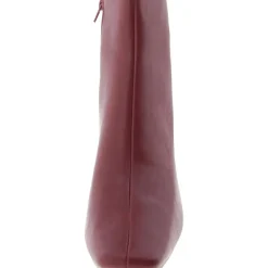 Faux Leather Zip Up Ankle Boots