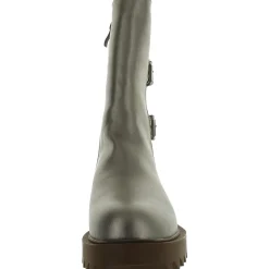 Faux Leather Zipper Booties