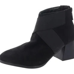 Faux Suede Block Heel Booties