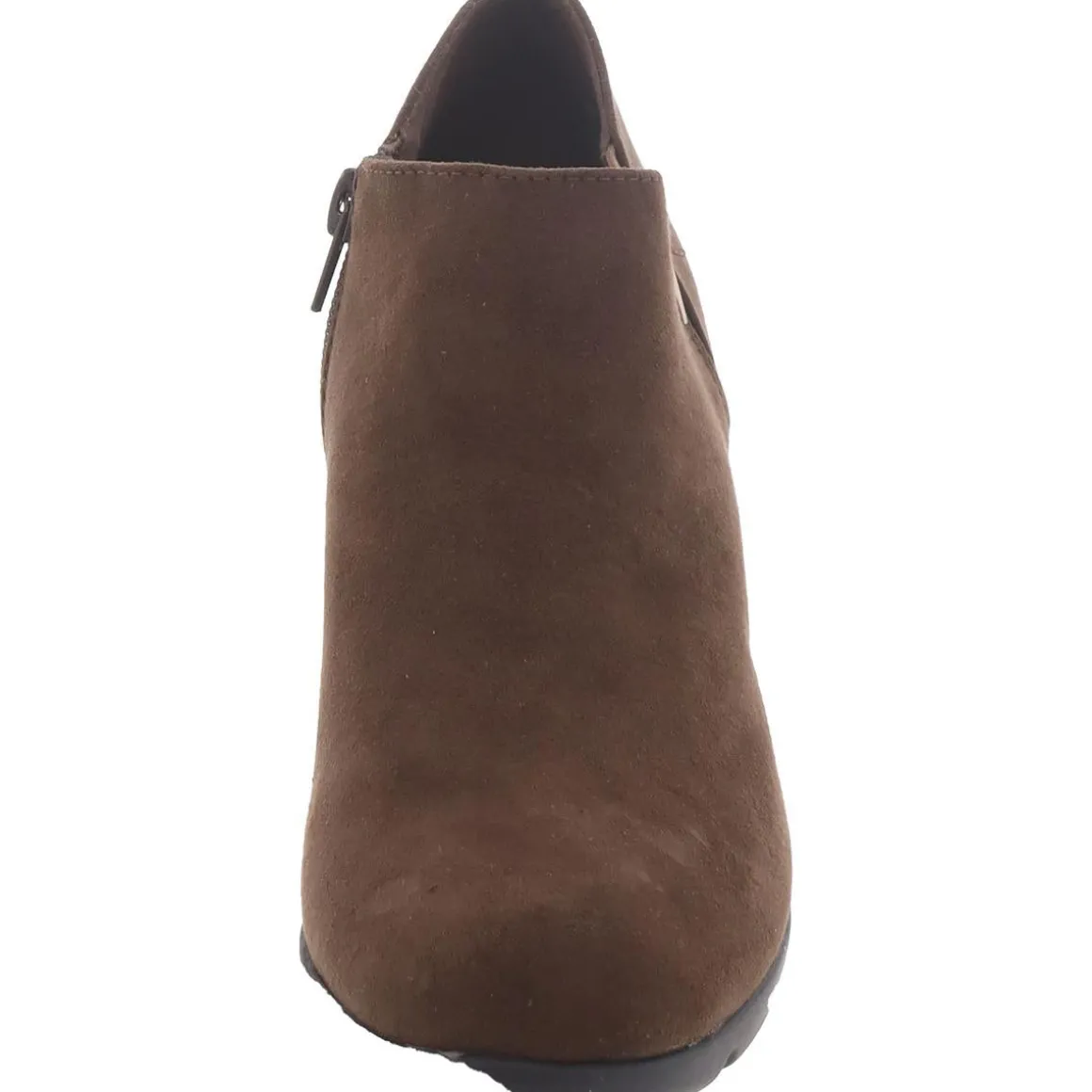 Faux Suede Double Zipper Shooties