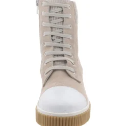 Faux Suede Lace-Up Ankle Boots