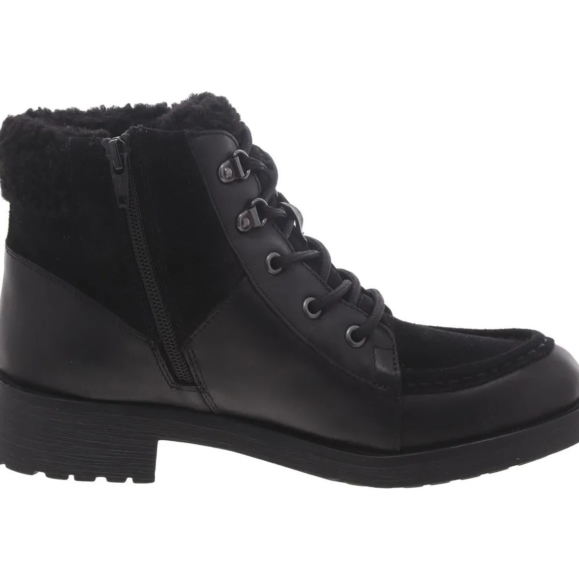 Faux Suede Lace-Up Ankle Boots