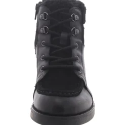 Faux Suede Lace-Up Ankle Boots